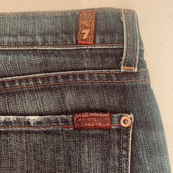 7 For All Man Kind Bootcut Jean Medium Dark Wash Size:27 Preloved - Picture 4 of 9